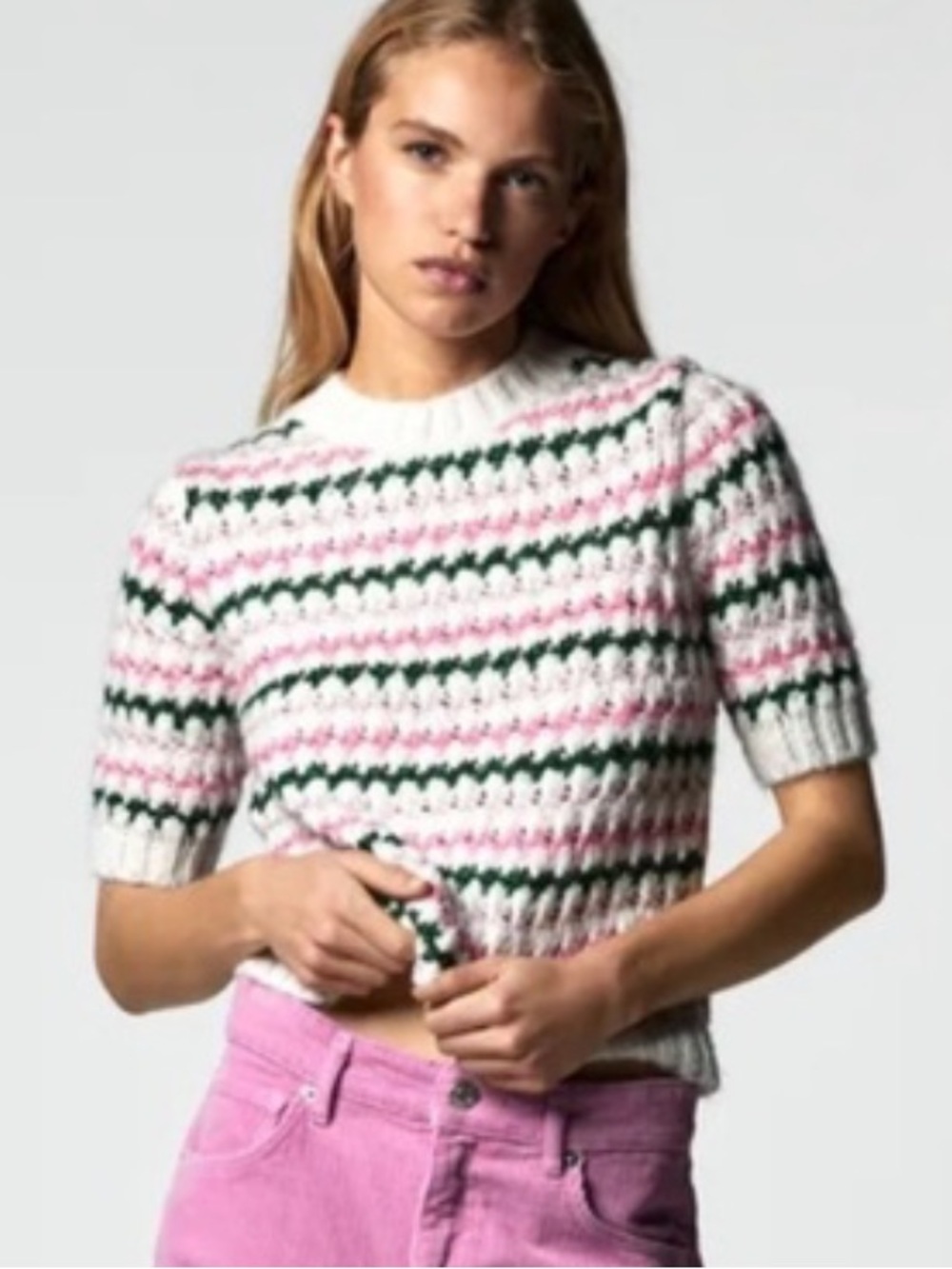 Zara Striped Knit Sweater Size M